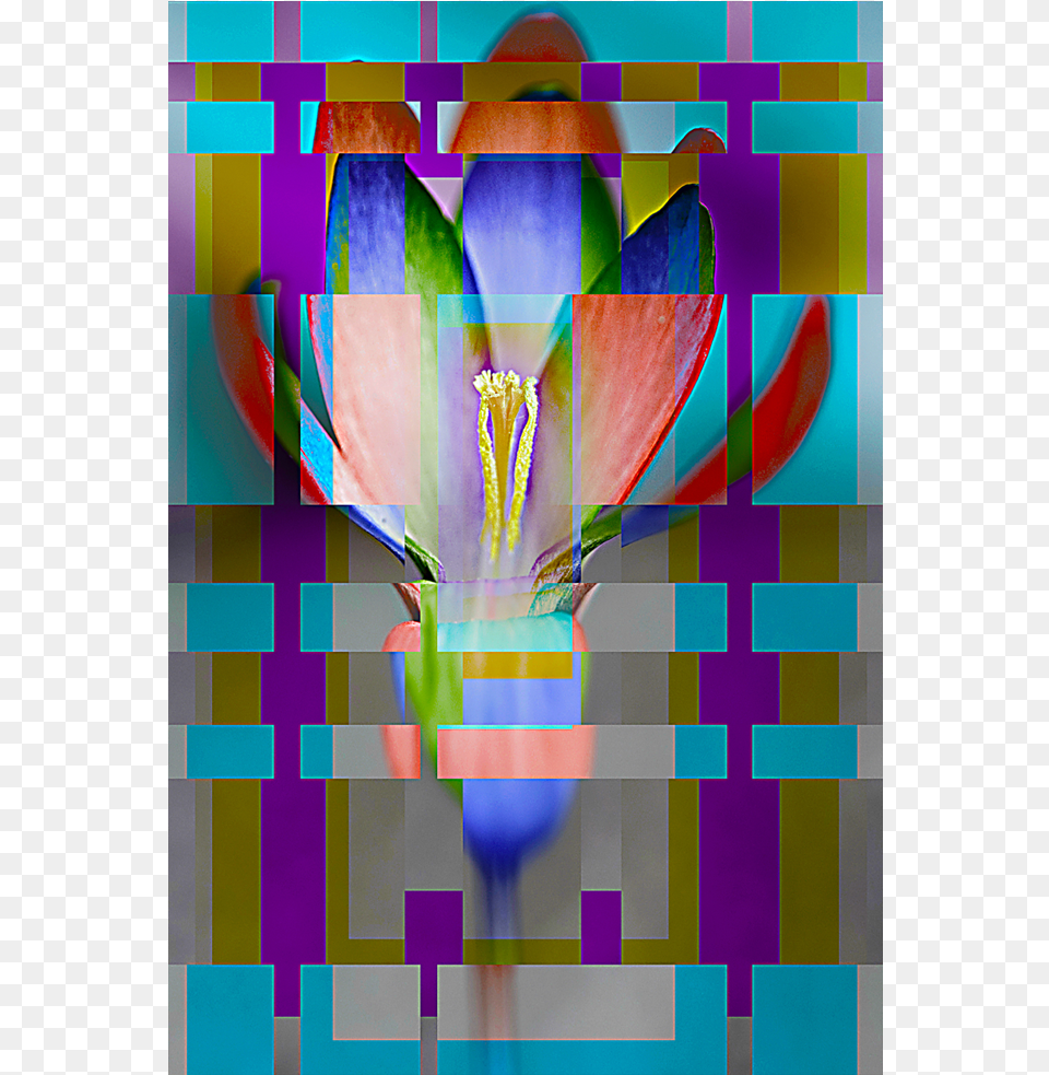 Stained Glass, Art, Collage, Modern Art, Flower Png Image