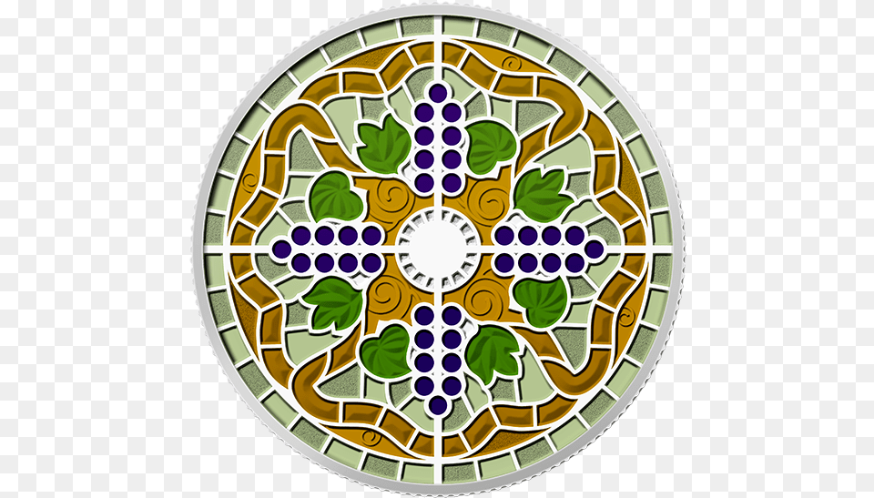 Stained Glass Coin, Art, Tile, Mosaic, Pattern Free Transparent Png