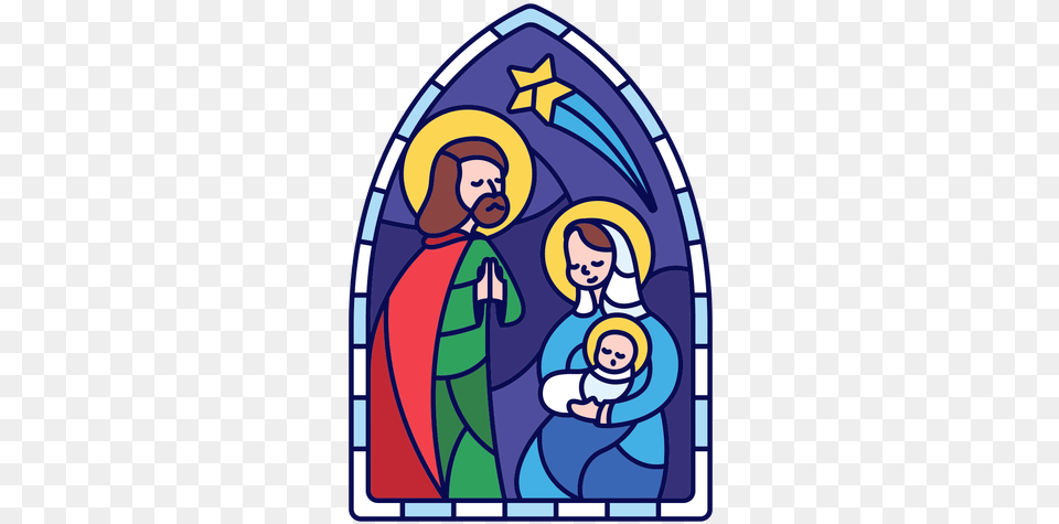 Stained Glass Holy Family Christmas Sagrada Familia Imagen, Art, Stained Glass, Baby, Face Png