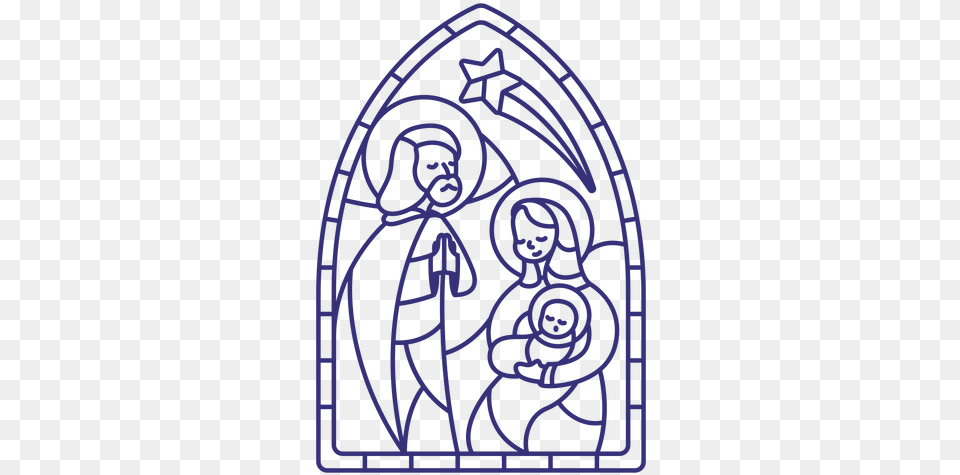 Stained Glass Holy Family Christmas Transparente Sagrada Familia, Art, Stained Glass, Head, Face Free Png