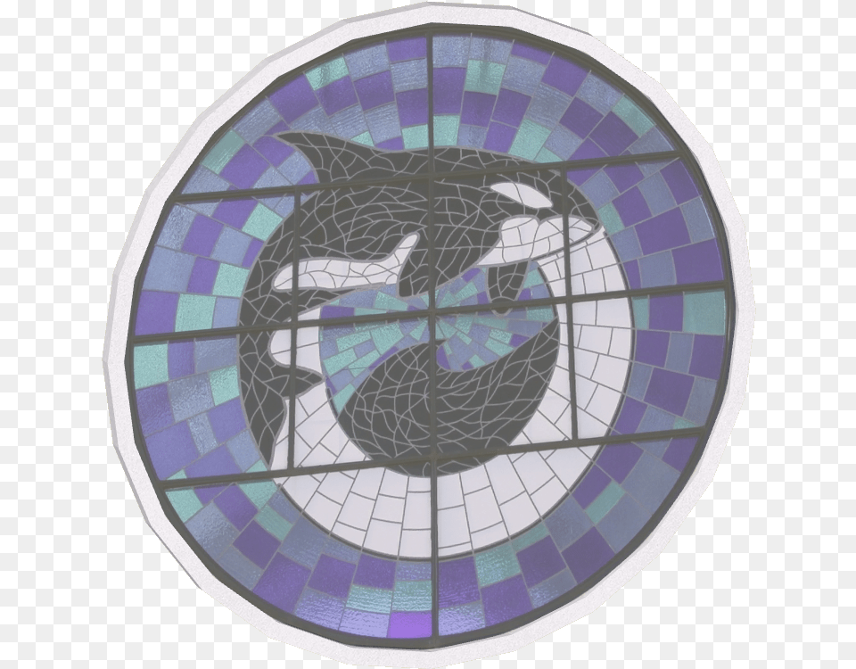 Stained Glass Killer Whale, Art, Tile, Machine, Wheel Png Image