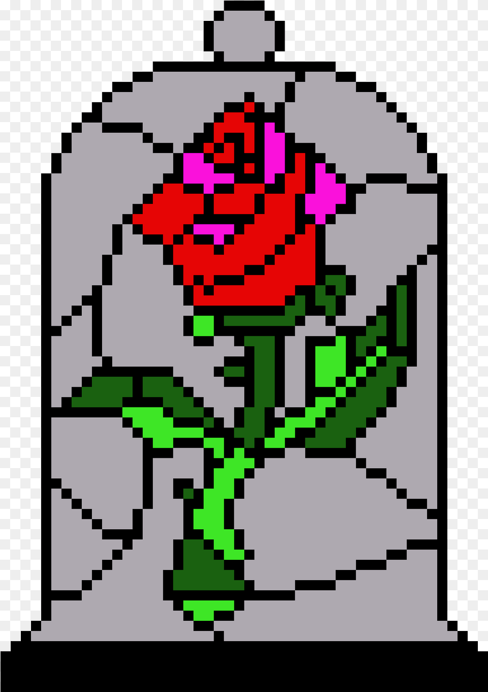 Stained Glass Rose Small Illustration, Flower, Plant, Art, Graphics Free Png