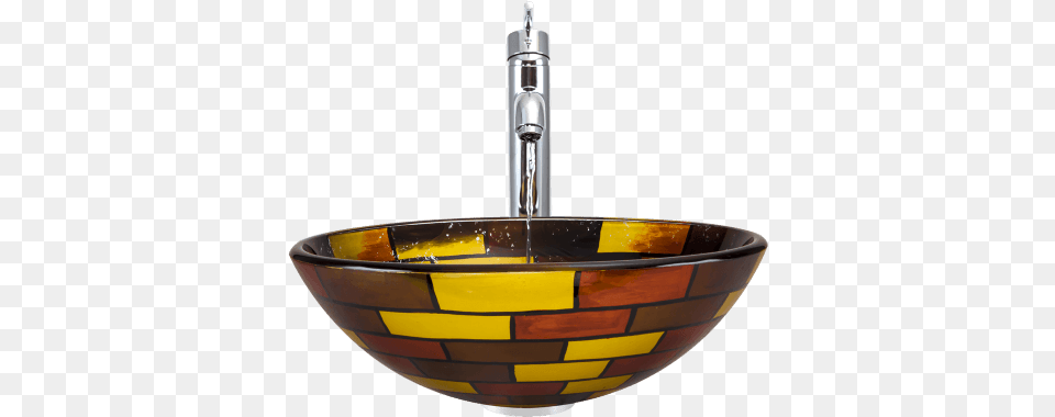 Stained Glass Sink, Sink Faucet Png