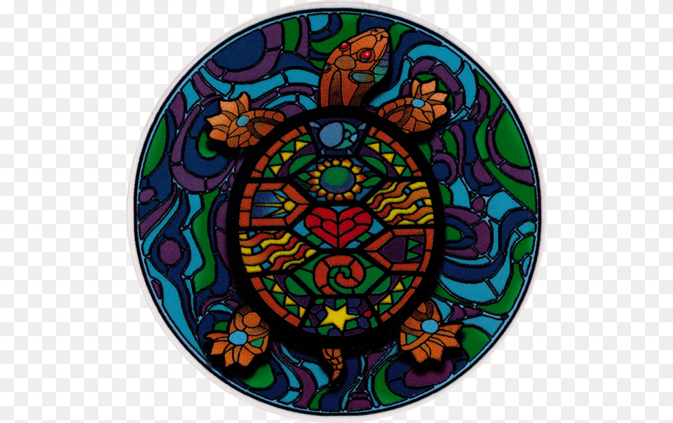 Stained Glass Turtle Turtle Stickers Sku, Art, Stained Glass Png