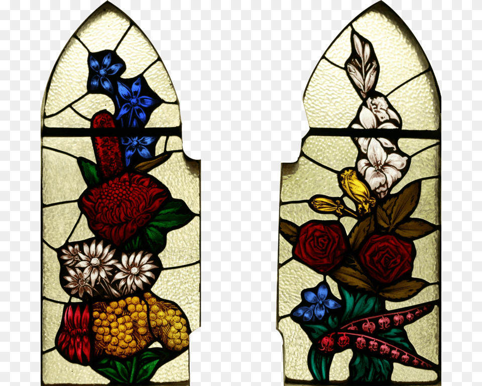 Stained Glass Windows, Art, Stained Glass, Flower, Plant Free Png Download