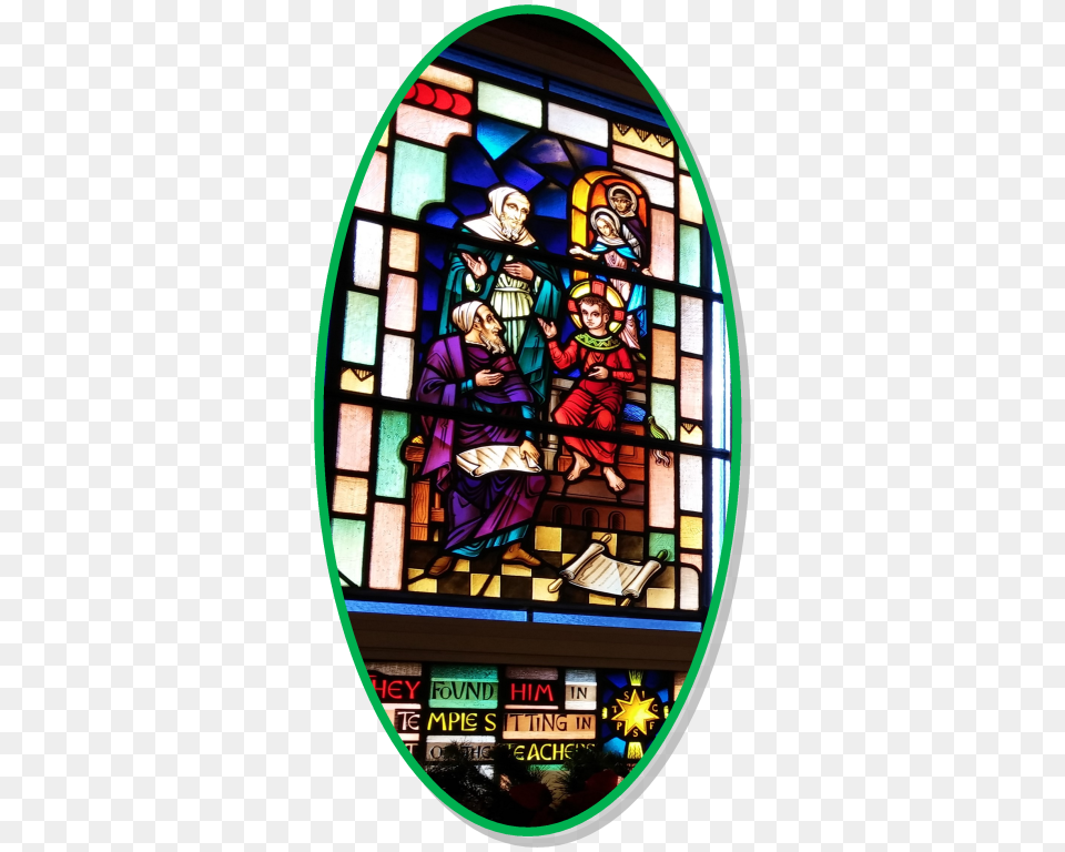 Stained Glass Windows St Francis Of Assisi Parish, Art, Adult, Female, Person Png