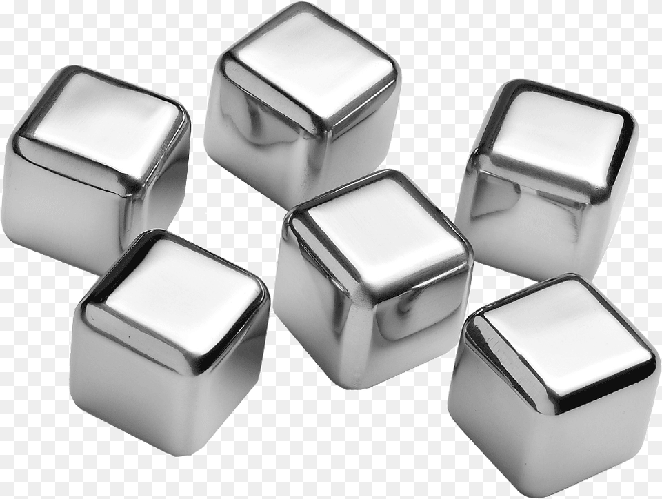 Stainless Ice Cube, Platinum, Silver Png Image