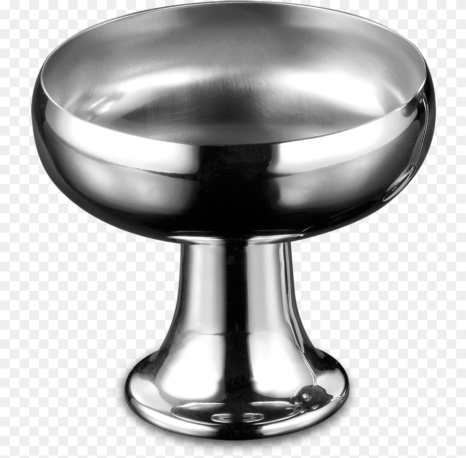 Stainless Steel Ice Cream Bowl, Glass, Goblet, Silver Free Png