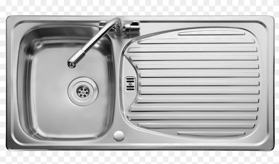 Stainless Steel Kitchen Sink Image Kitchen Basin Top View, Sink Faucet, Car, Transportation, Vehicle Free Png Download