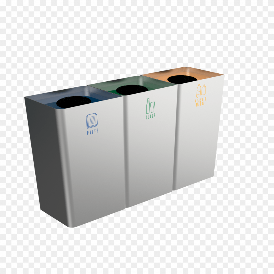 Stainless Steel Recycling Bins With Modern Design Metal Waste And Recycling Bins, Tin, Can, Mailbox, Trash Can Png
