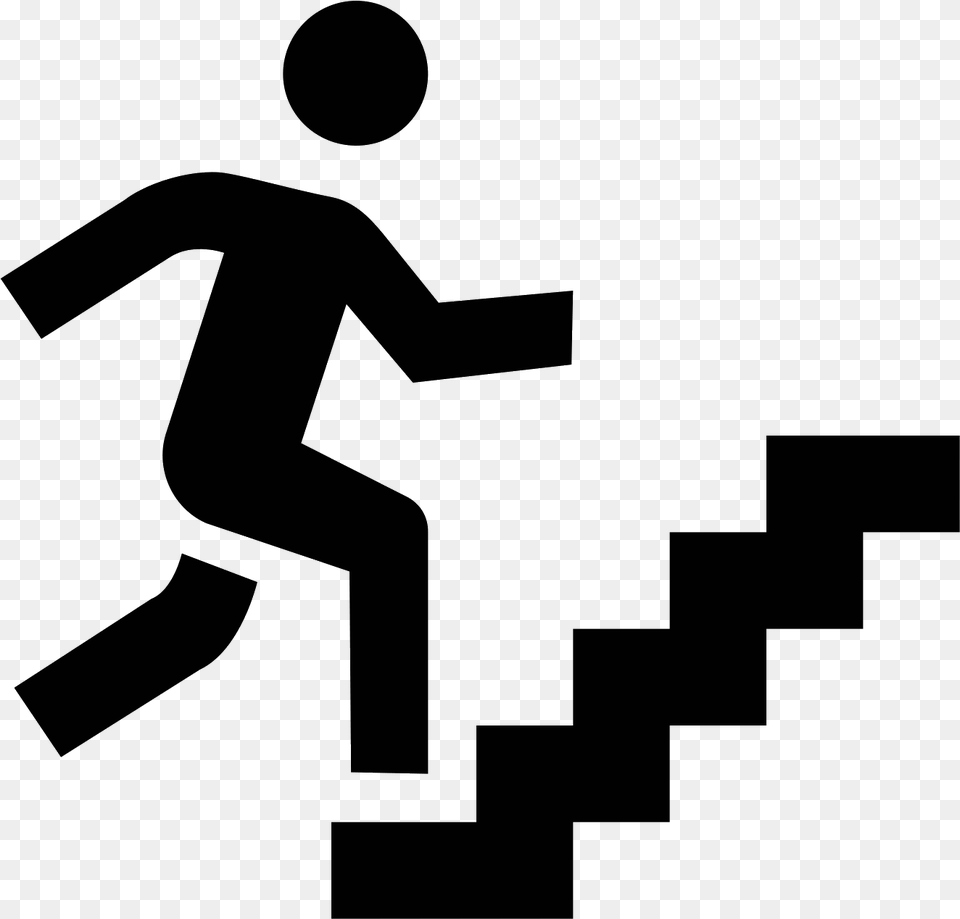 Stair At Getdrawings Com Climbing Stairs Clipart, Gray Free Png