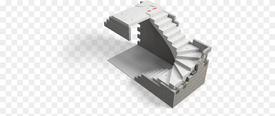Stair Finish Winding Concrete Stair, Architecture, Building, House, Housing Free Png Download