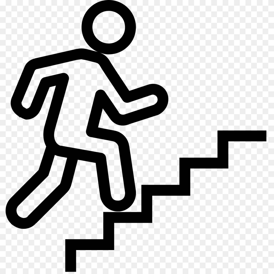 Staircase Icon, Gray Free Transparent Png