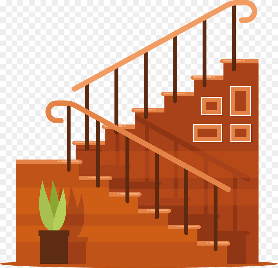 Staircase To 2nd Floor Clipart, Architecture, Building, Handrail, House Free Transparent Png