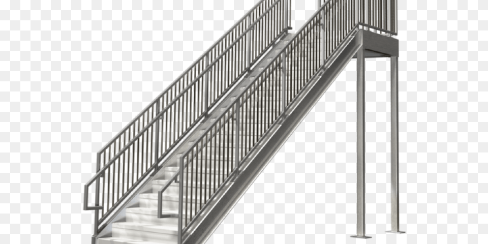 Stairs Clipart Steel Railing Industrial Stair, Architecture, Building, Handrail, House Free Png Download