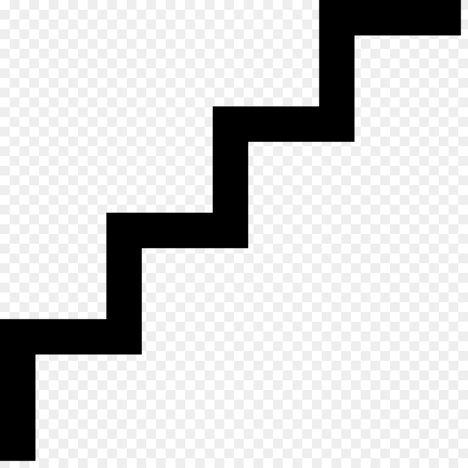 Stairs Icon, Gray Png Image