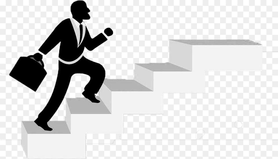 Stairs Illustration Business People Climb The Floor Character Climbing Steps, Staircase, Housing, House, Building Free Png