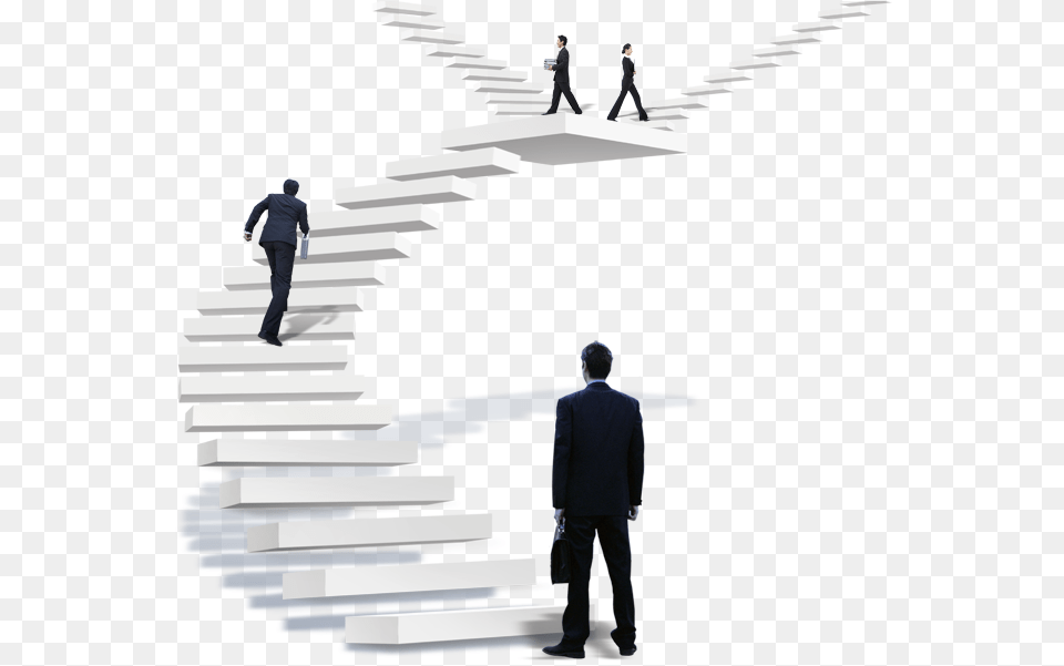 Stairs People Silhouette Person Walking Up Stairs Silhouette, Staircase, Housing, House, Handrail Free Png Download