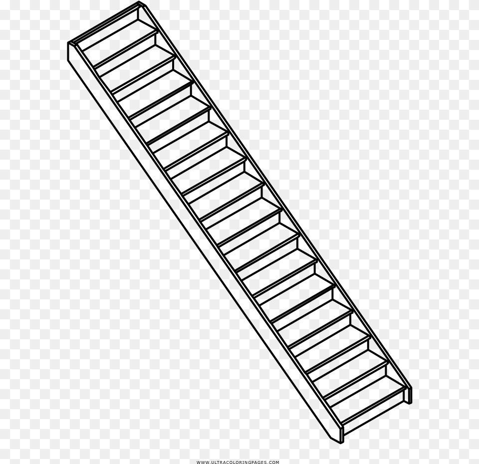 Stairway Coloring, Gray Free Png