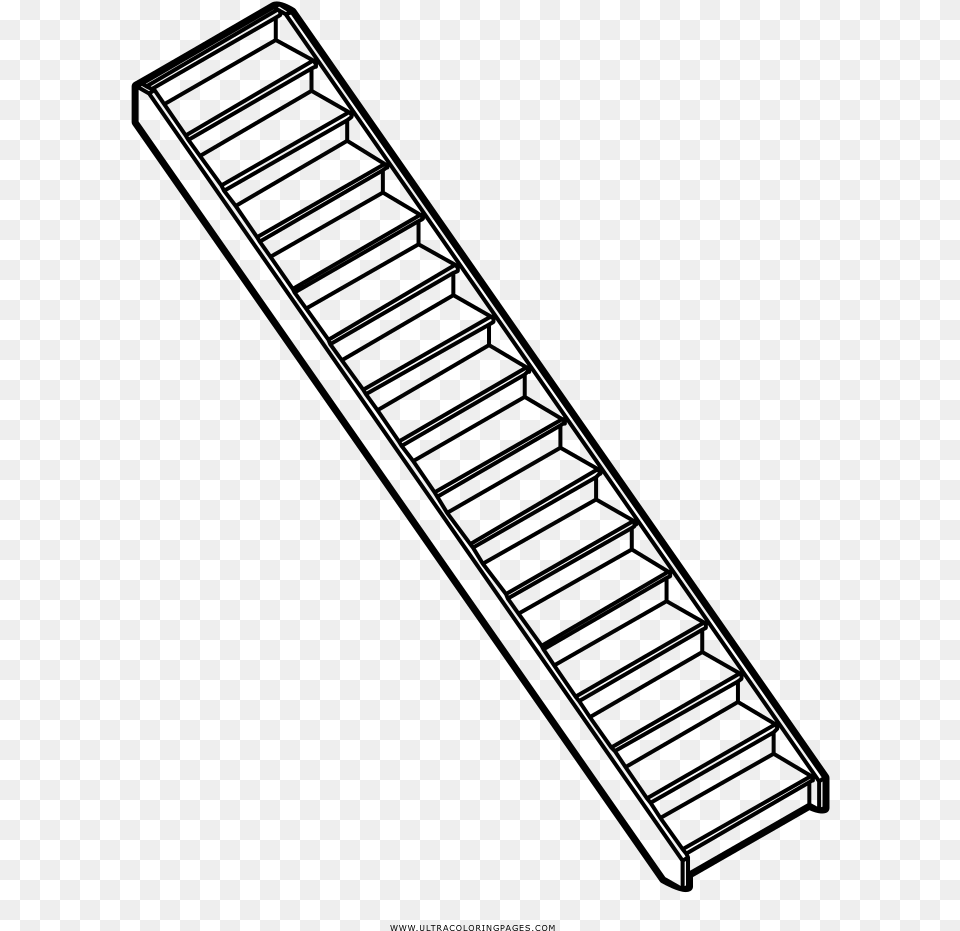 Stairway Coloring, Gray Png Image