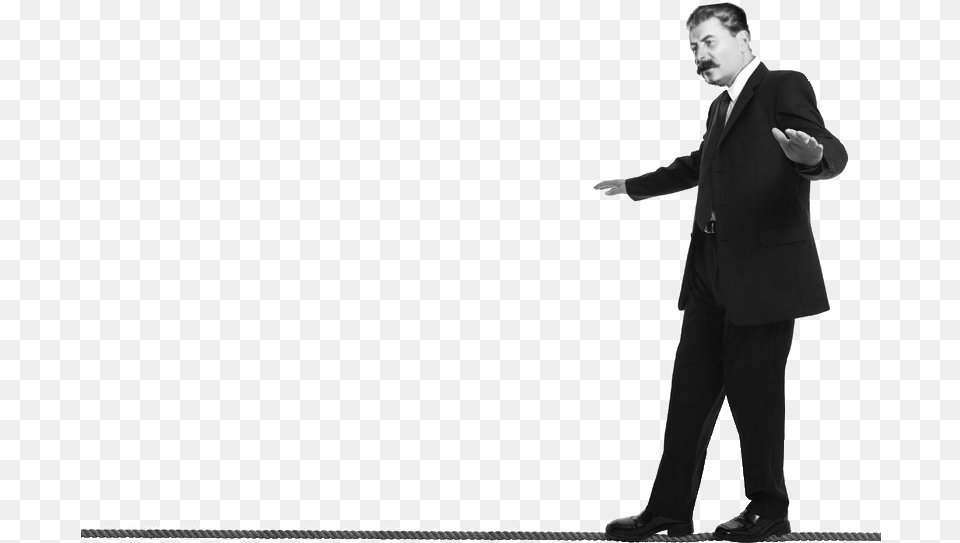Stalin Tight Rope Walking Performs Well Under Pressure, Suit, Body Part, Clothing, Person Png Image