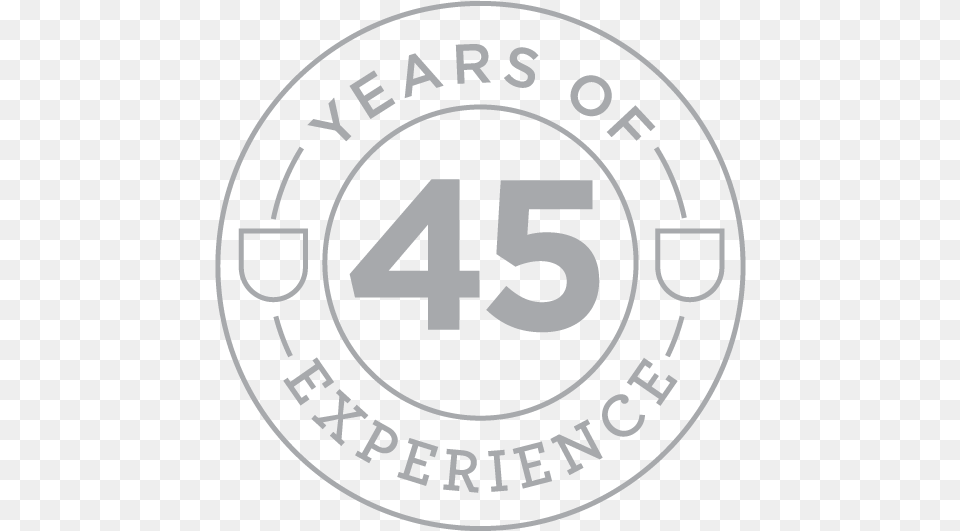 Stamp 45 Years Of Experience Circle, Logo Free Png Download