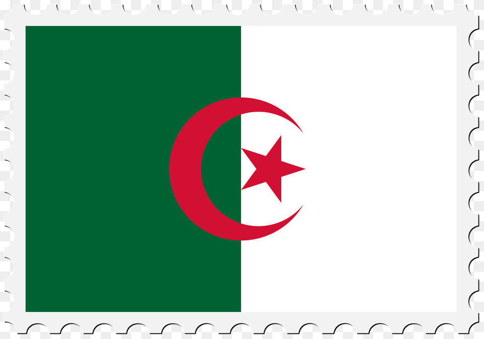 Stamp Algeria Flag Clipart, Star Symbol, Symbol Png