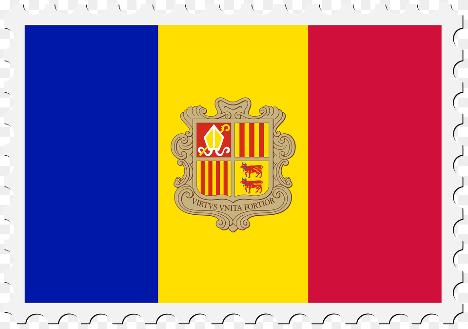 Stamp Andorra Flag Clipart, Logo Free Transparent Png