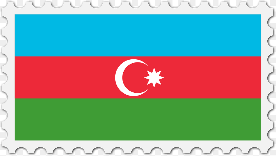Stamp Azerbaijan Flag Clipart, Postage Stamp Png