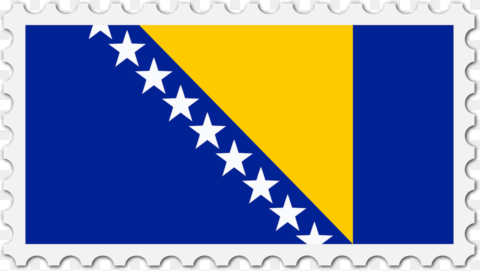Stamp Bosnia Herzegovina Flag Clipart, Postage Stamp Free Png