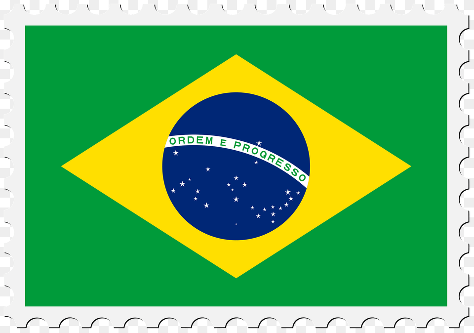 Stamp Brazil Flag Clipart, Postage Stamp Free Png Download