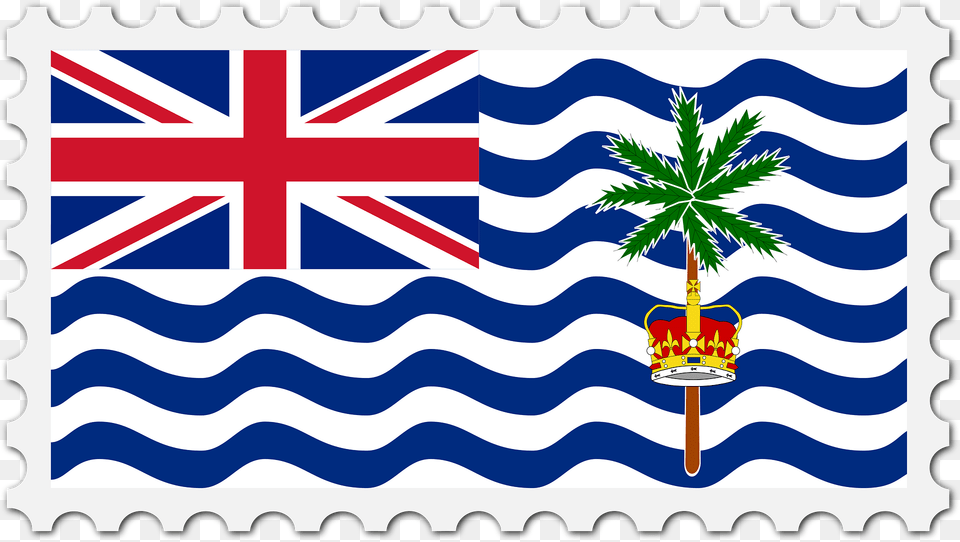 Stamp British Indian Ocean Territory Flag Clipart, Palm Tree, Plant, Tree Png Image