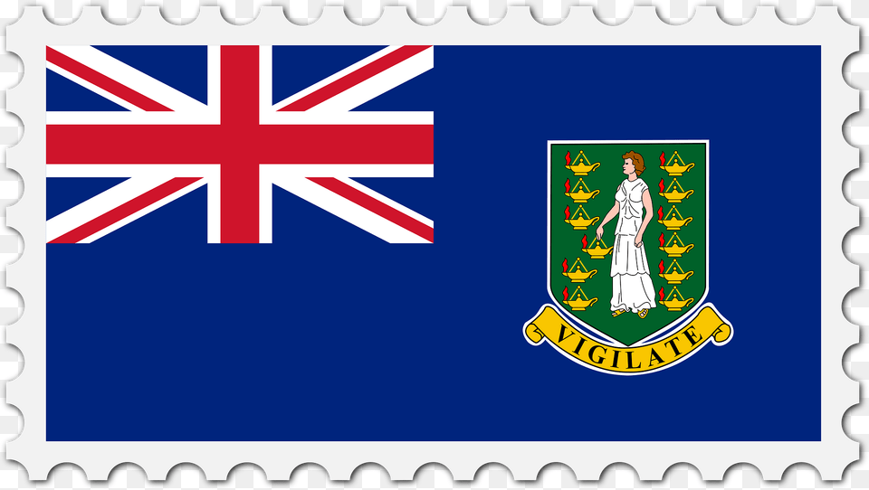 Stamp British Virgin Islands Flag Clipart, Person Png Image