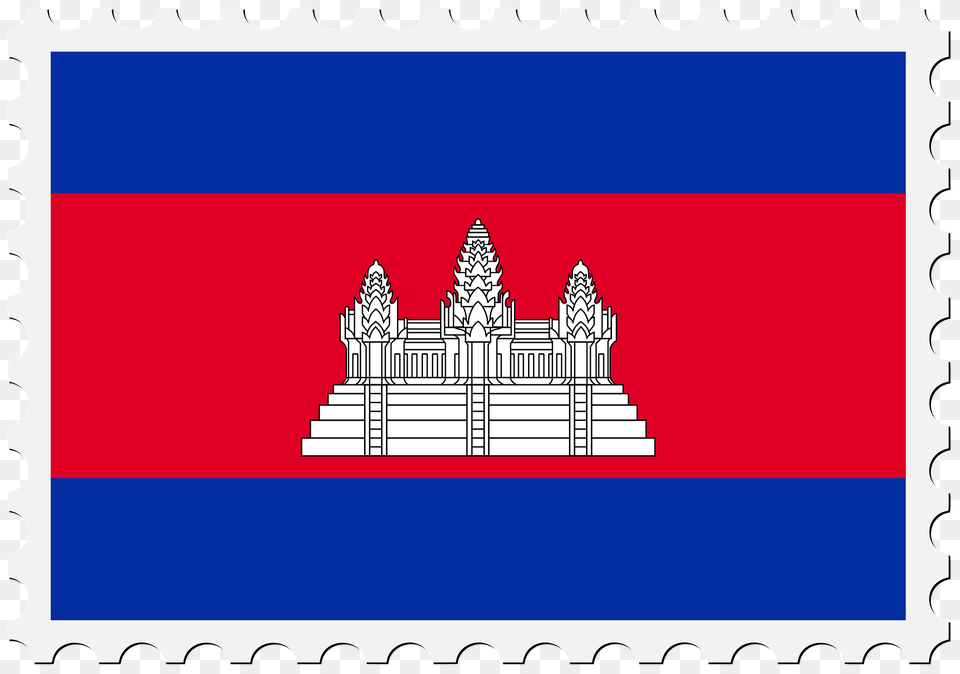 Stamp Cambodia Flag Clipart, Postage Stamp Png