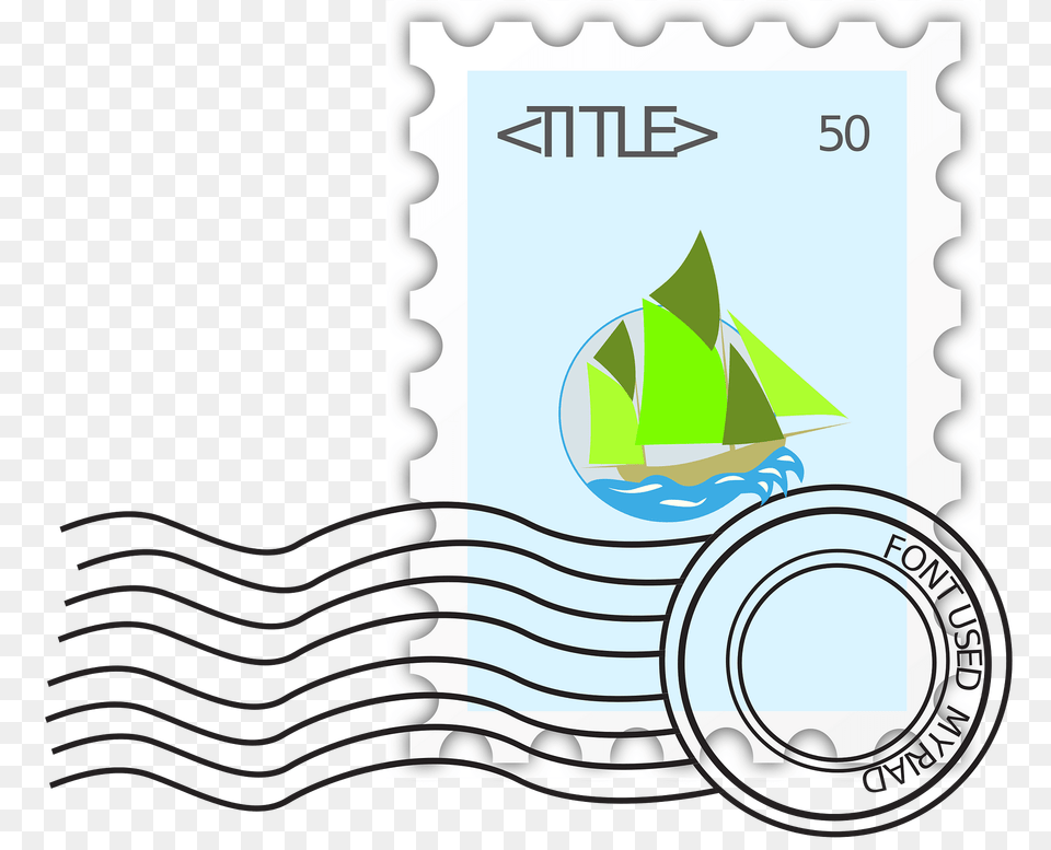 Stamp Clipart, Postage Stamp, Boat, Sailboat, Transportation Free Transparent Png