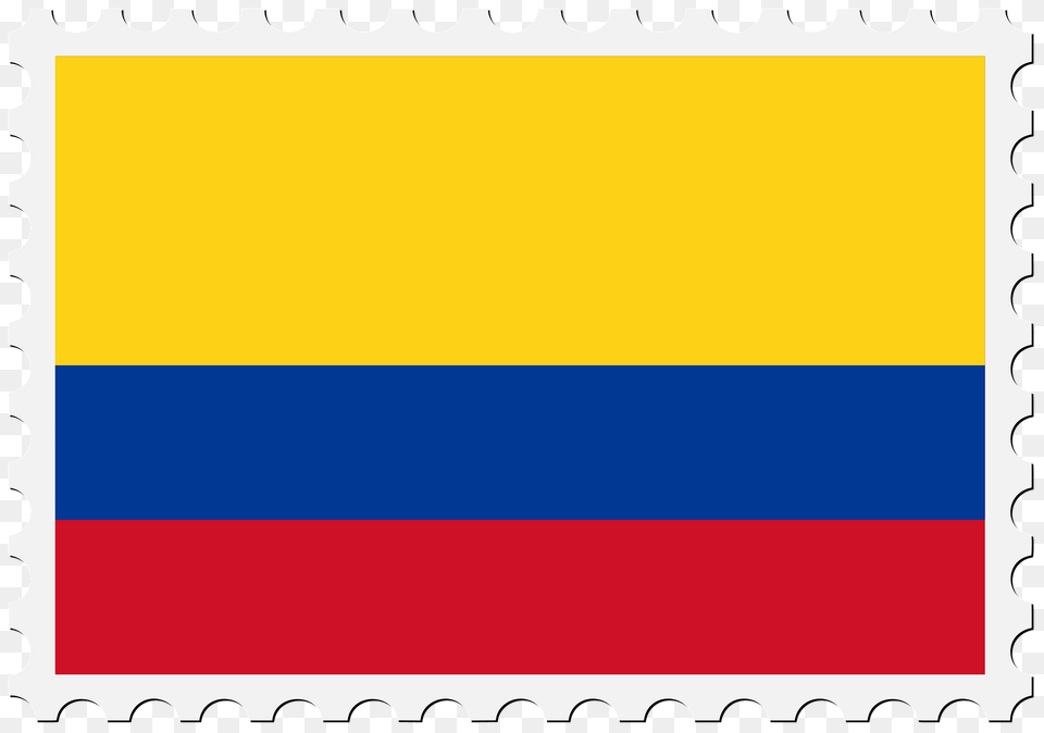 Stamp Colombia Flag Clipart, Postage Stamp Png Image