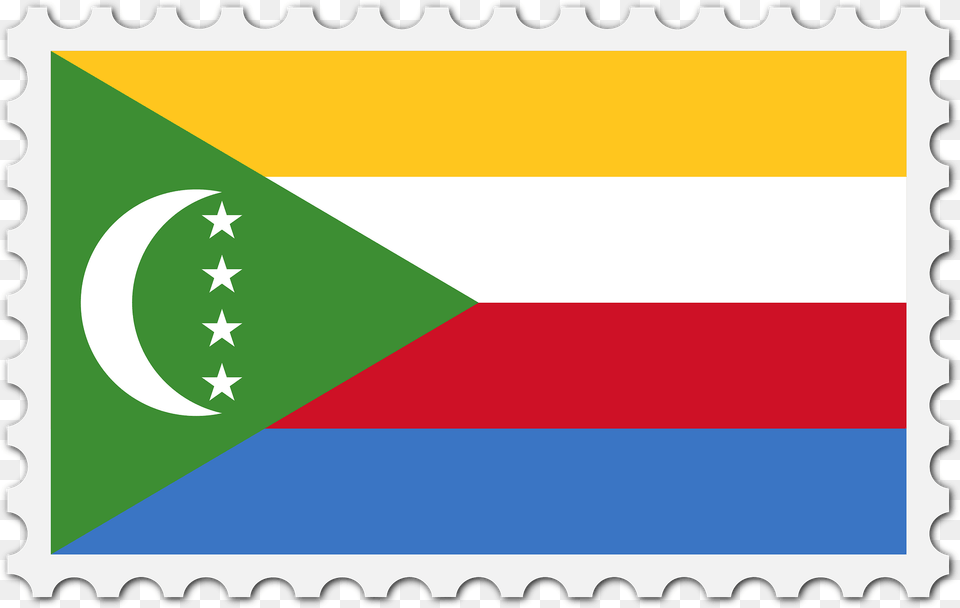 Stamp Comoros Flag Clipart, Postage Stamp Png Image