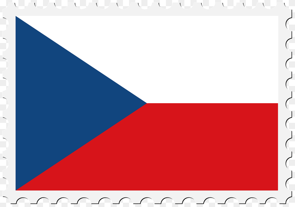 Stamp Czech Republic Flag Clipart, Triangle, Postage Stamp, Czech Republic Flag Free Transparent Png