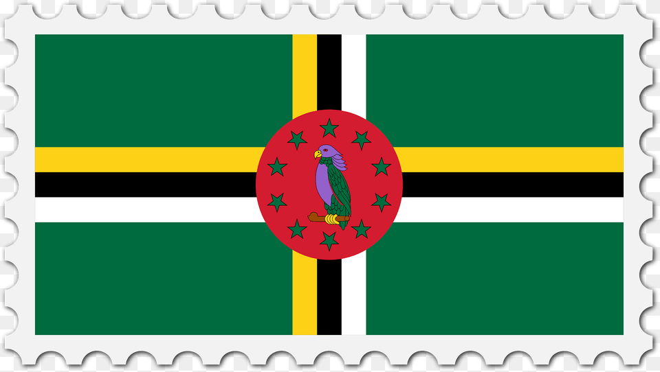 Stamp Dominica Flag Clipart, Animal, Bird Free Png