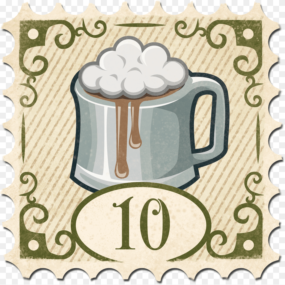 Stamp Drinking Game Villager Fable, Cup, Postage Stamp Png