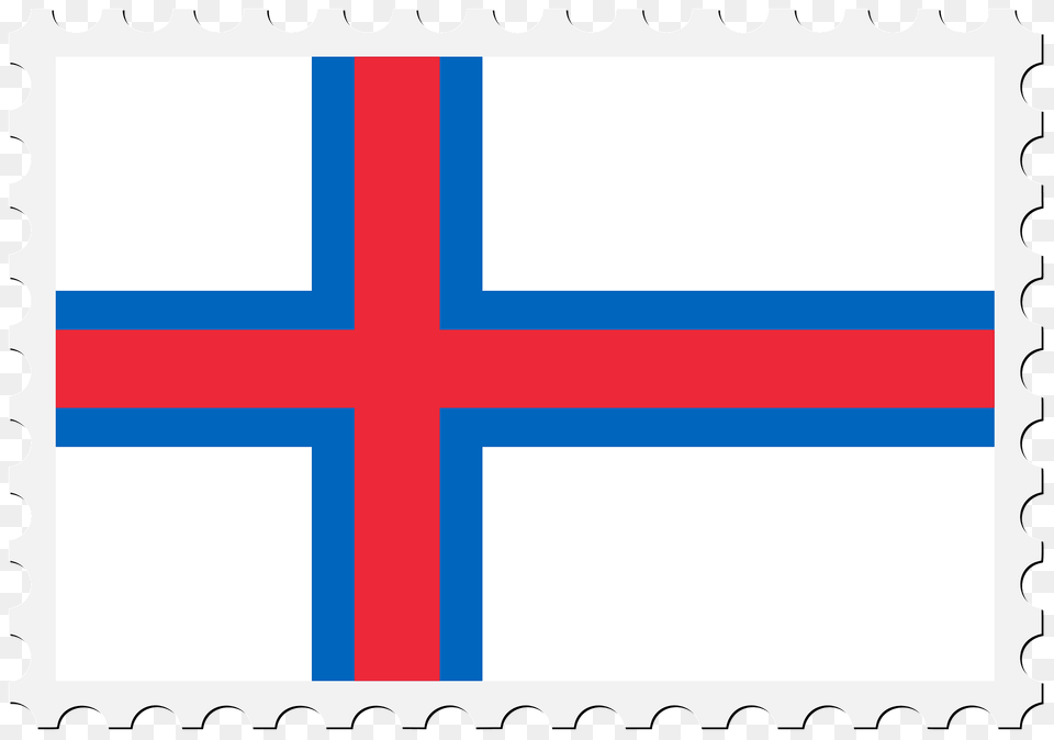 Stamp Faroe Islands Flag Clipart, Postage Stamp Png