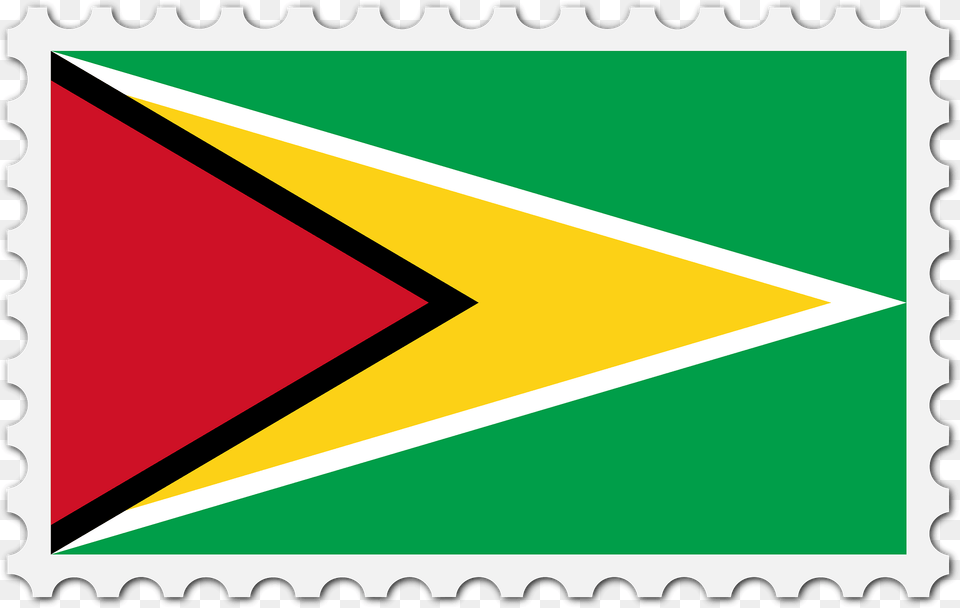 Stamp Guyana Flag Clipart, Triangle, Postage Stamp Free Transparent Png
