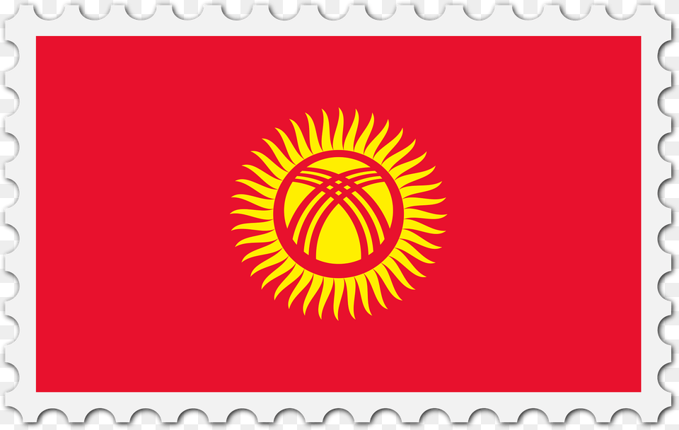 Stamp Kyrgyzstan Flag Clipart, Postage Stamp Free Transparent Png