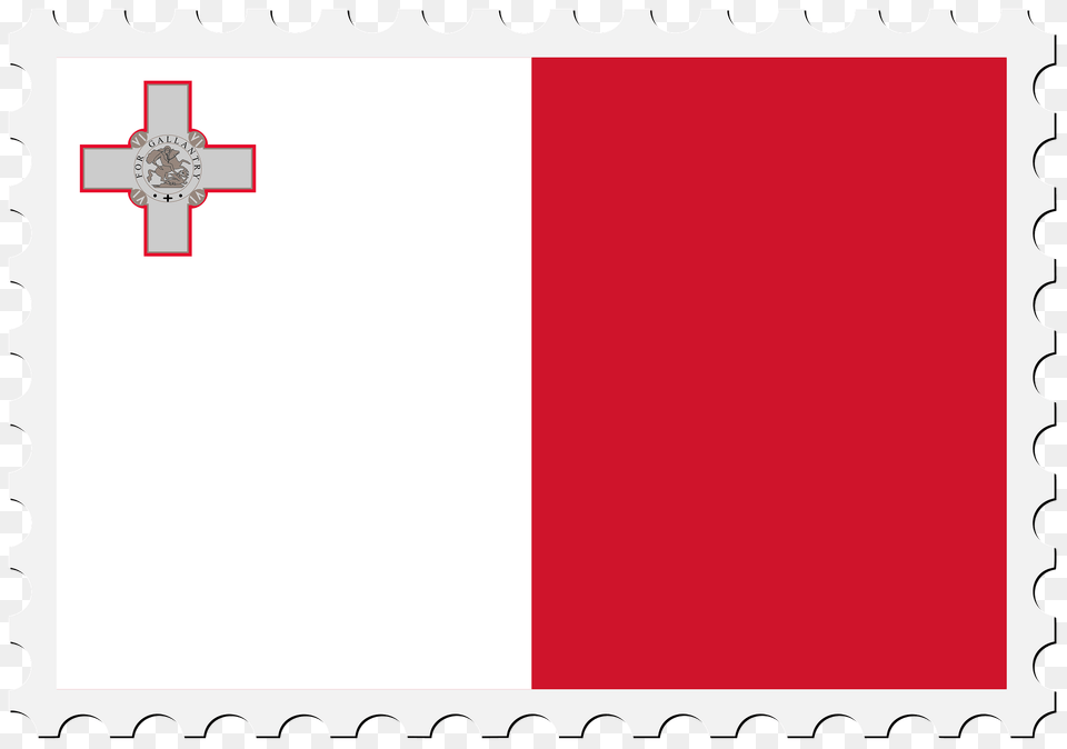 Stamp Malta Flag Clipart, Logo, Symbol, Cross, First Aid Png Image