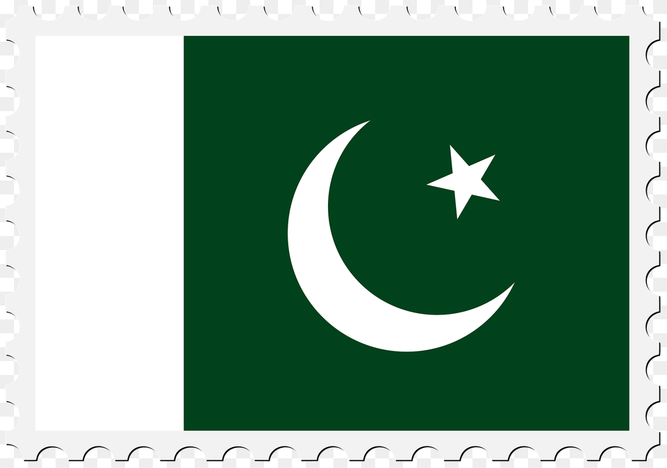 Stamp Pakistan Flag Clipart, Astronomy, Moon, Nature, Night Free Png