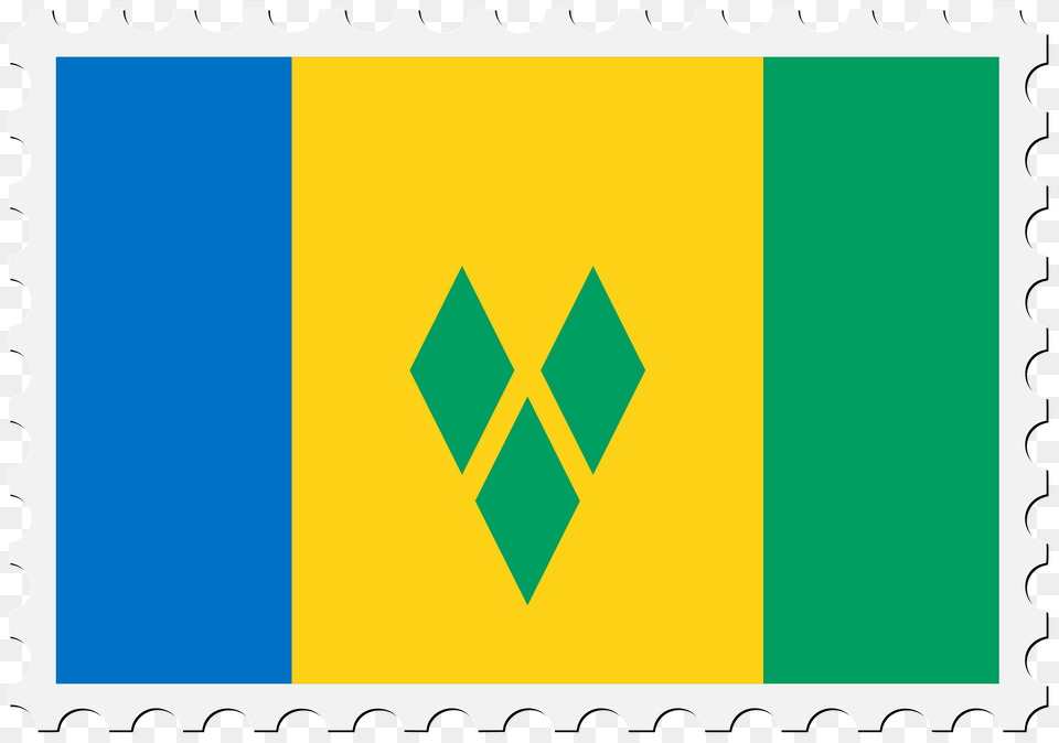 Stamp Saint Vincent Grenadines Flag Clipart, Postage Stamp Free Transparent Png