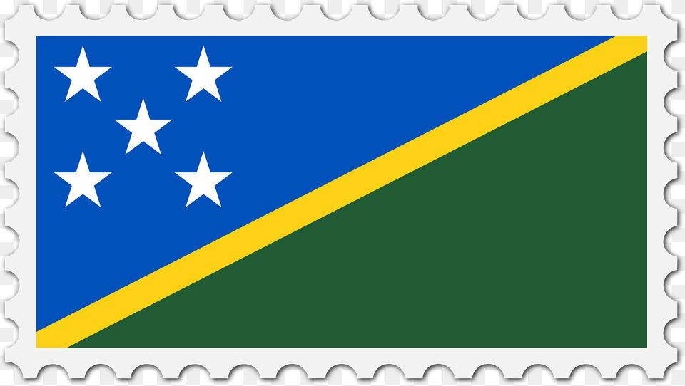 Stamp Soloman Islands Flag Clipart, Postage Stamp Png Image