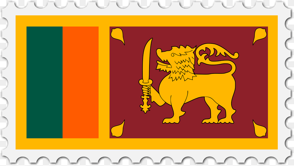 Stamp Sri Lanka Flag Clipart, Postage Stamp, Animal, Elephant, Mammal Free Png Download