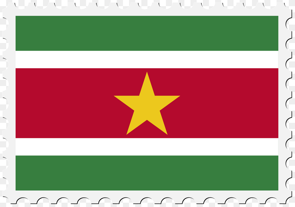 Stamp Suriname Flag Clipart, Star Symbol, Symbol Png
