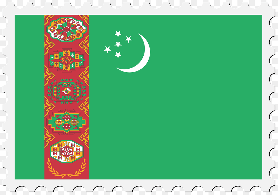 Stamp Turkmenistan Flag Clipart, Postage Stamp, Scoreboard, Pattern Png Image
